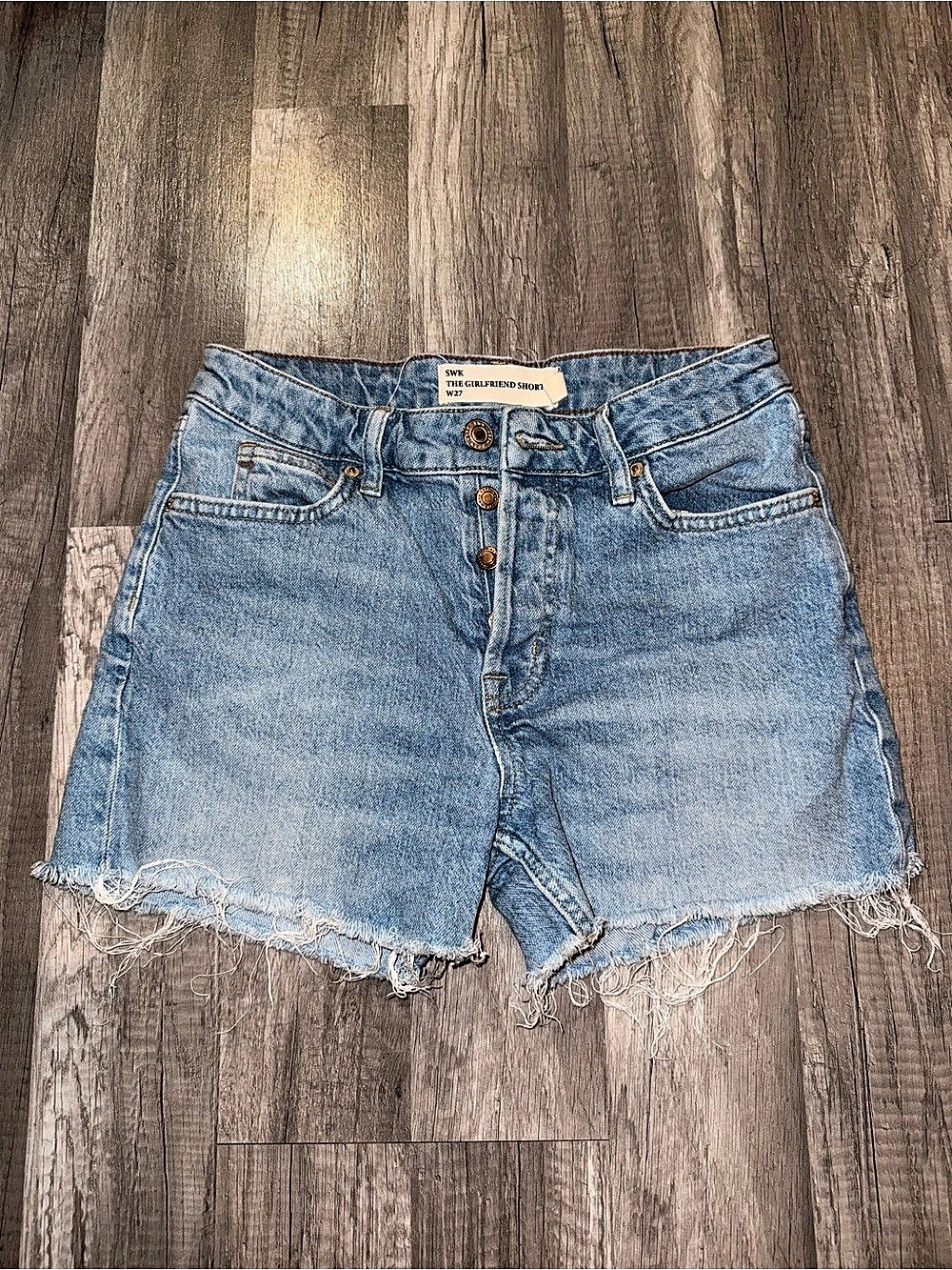 SWS Girlfriend Shorts Denim Jean Shorts Waist 27 Blue